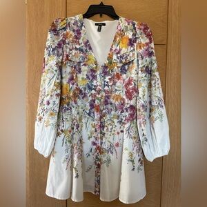 Aqua Multicolor Floral Blouse